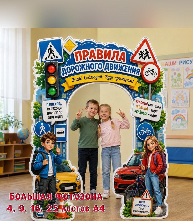 Фотозона по ПДД для детского сада — PDF-пособие для детсада