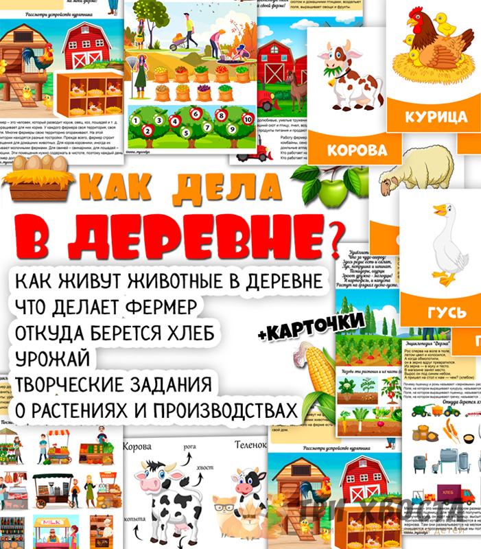 Сборник «Как дела в деревне» — карточки о сельской жизни — превью страницы 2