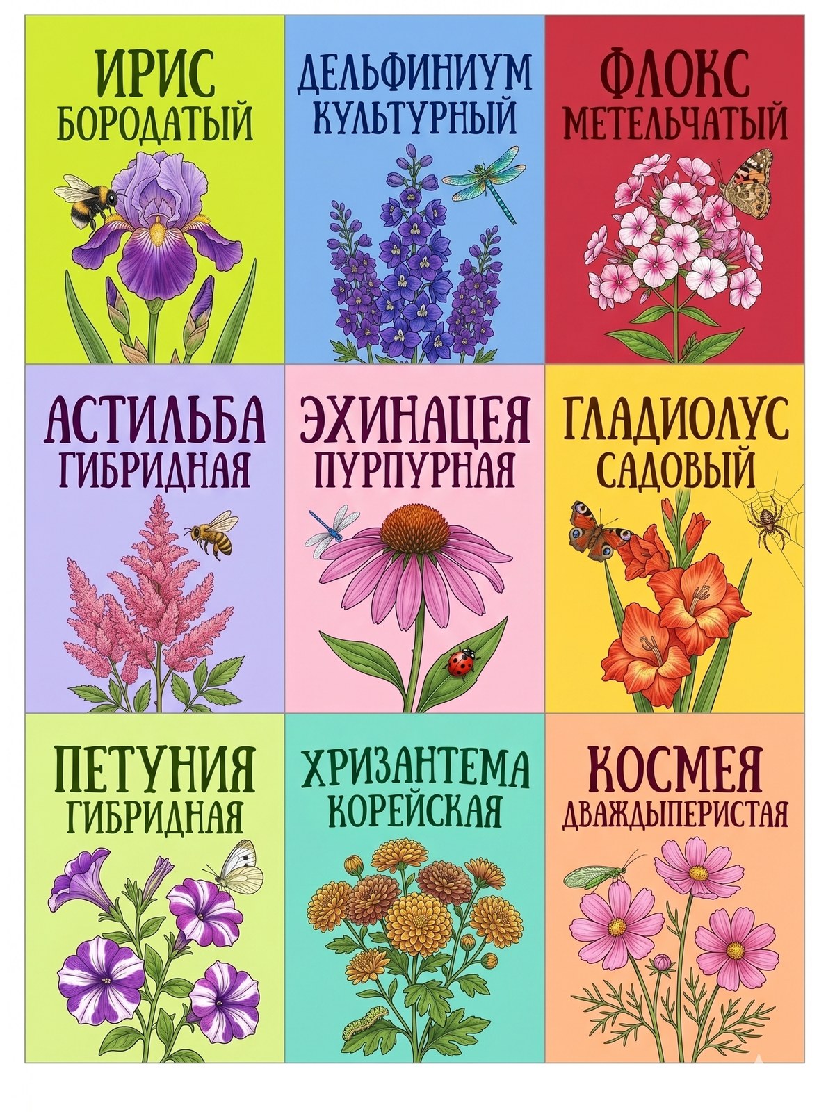 Лэпбук Мир цветов — 26 карточек и заданий для детей 4-7 лет — превью страницы 1