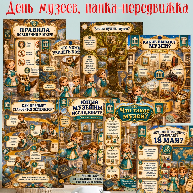 Папка-передвижка «День музеев» — 18 мая для детей