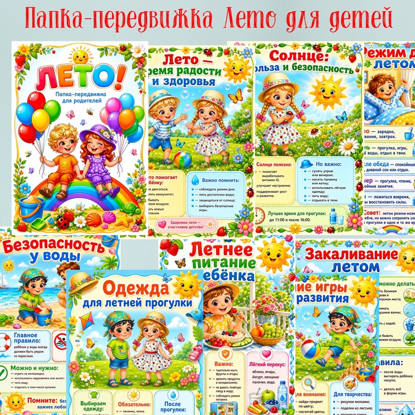Папка-передвижка «Лето» — PDF-пособие для детсада
