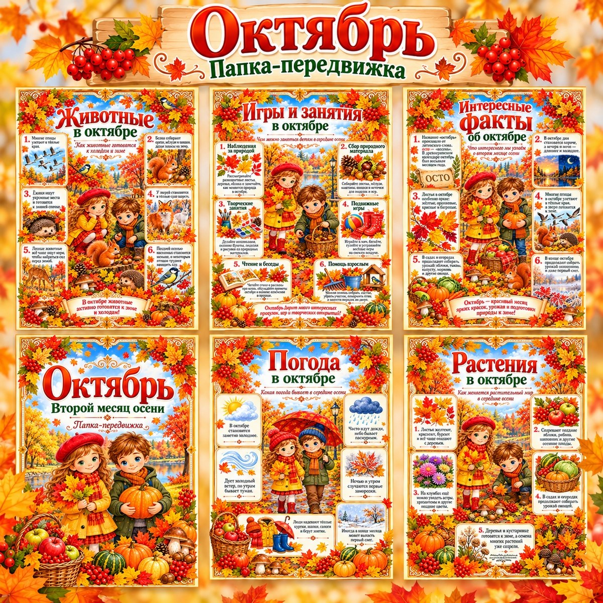 Папка-передвижка «Октябрь» — PDF-пособие для детсада
