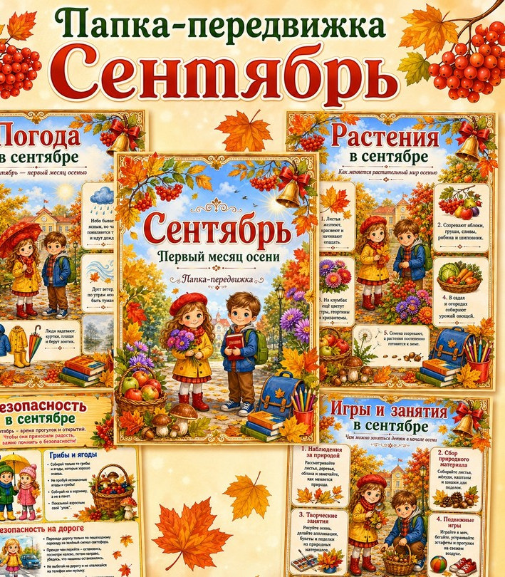 Папка-передвижка «Сентябрь» для детского сада
