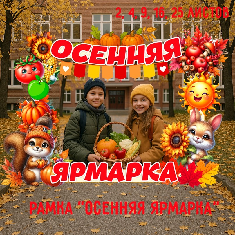 Фоторамка «Осенняя ярмарка» — фотозона для сада — PDF-пособие для детсада