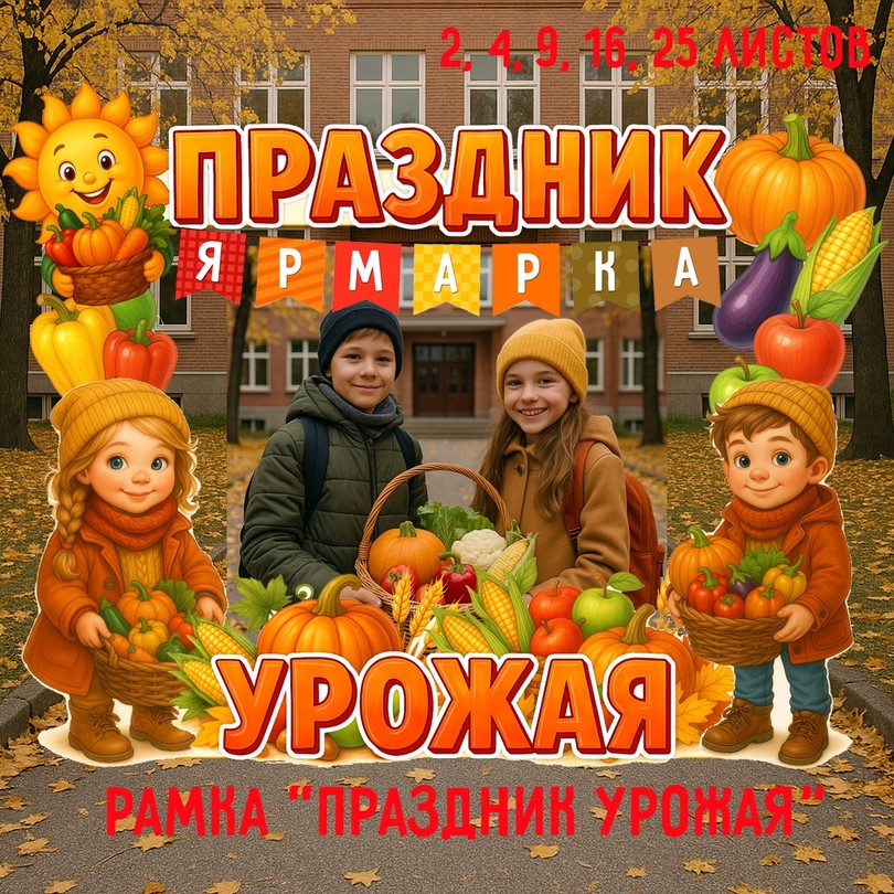 Фоторамка «Праздник урожая» — фотозона для сада — PDF-пособие для детсада